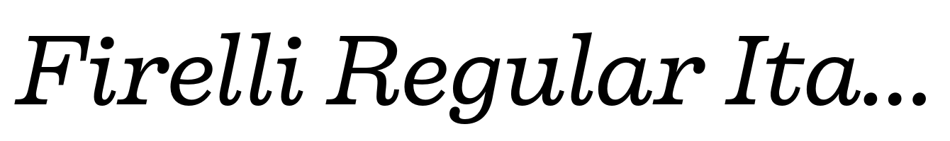Firelli Regular Italic